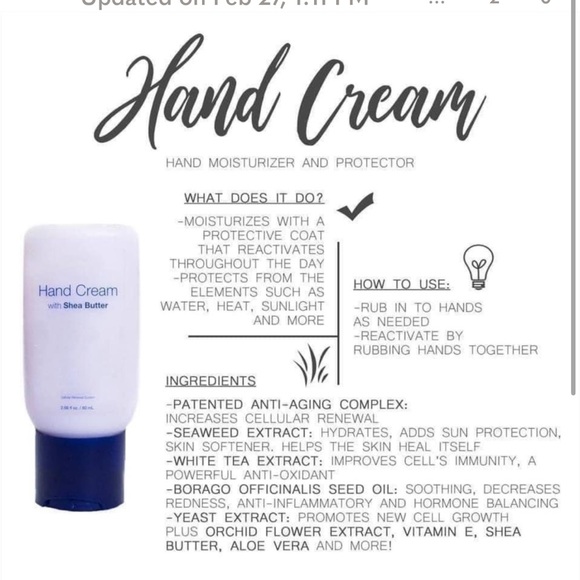 NEW SeneGence Reactivating Hand Cream - Picture 2 of 3